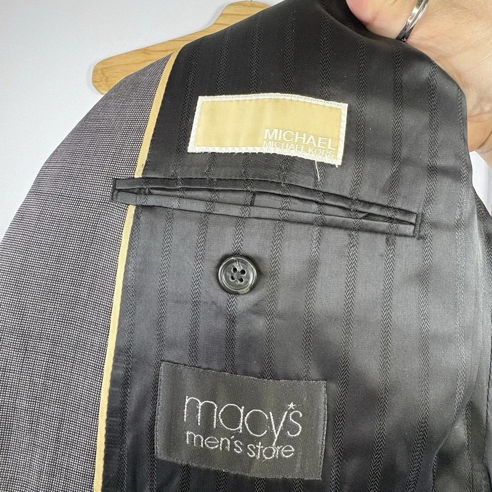 Michael Kors Men's Gray Wool Sport Coat Blazer Jacket Suits Size 42L‎